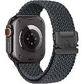 Braided Solo Loop for Apple Watch Ultra 3/2 Bands 49mm 46mm 45mm 44mm 42mm Men/Women,Parachute Buckle Stretchy Elastic Nylon Sport Strap Wristband for iWatch Bands Series 11 10 9 8 7 6 5 4 3 SE3/2