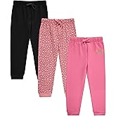 BTween Kids Girls Fashion Stretch Waist Ultra Soft Jogger Pants Set 3 Pack Bundle