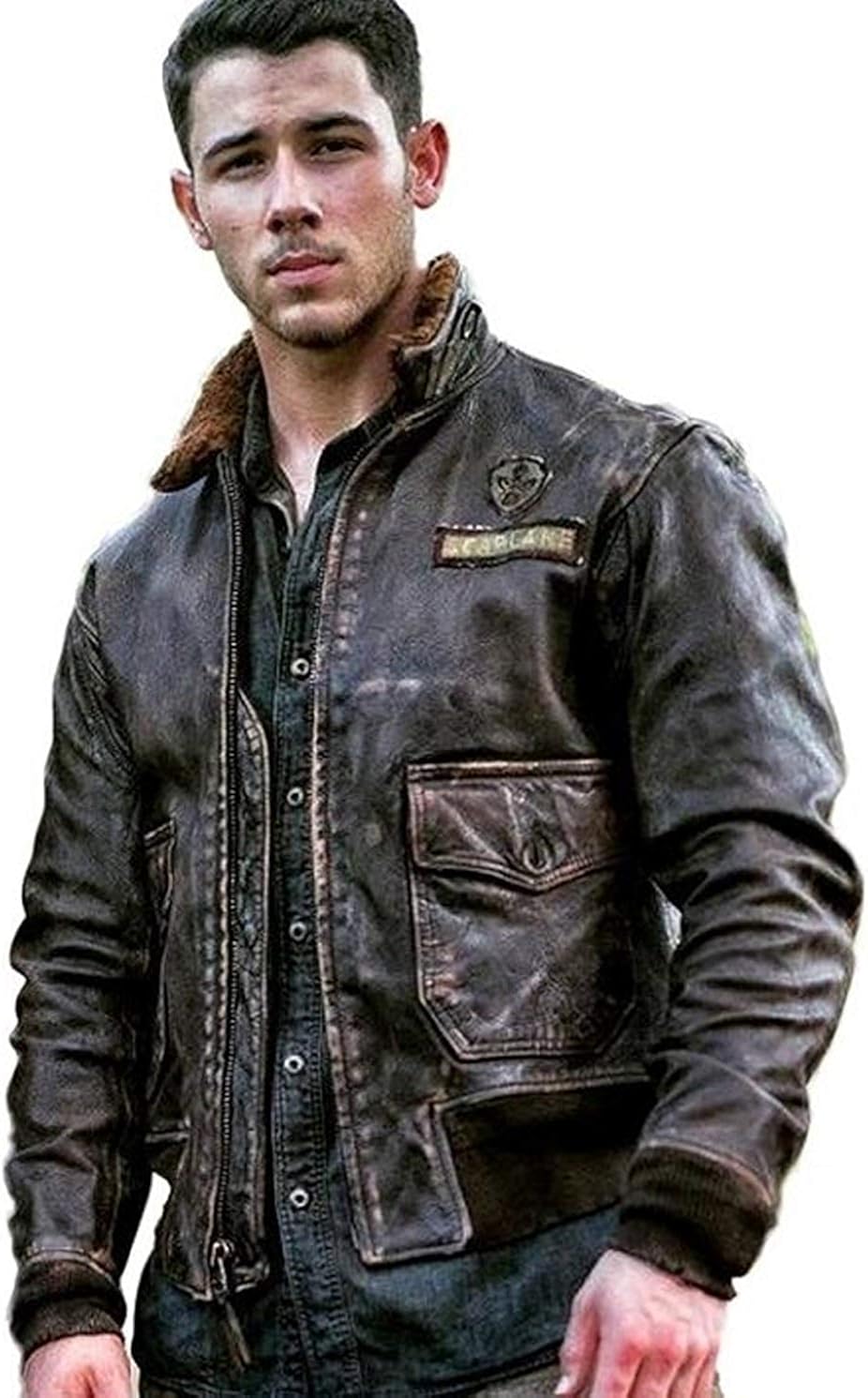 nick jonas denim jacket