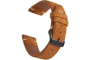 WOUKUP Quick Release Suede Leather Watch Bands Vintage Watchband for Men Watch Strap 18mm 19mm 20mm 21mm 22mm 24mm