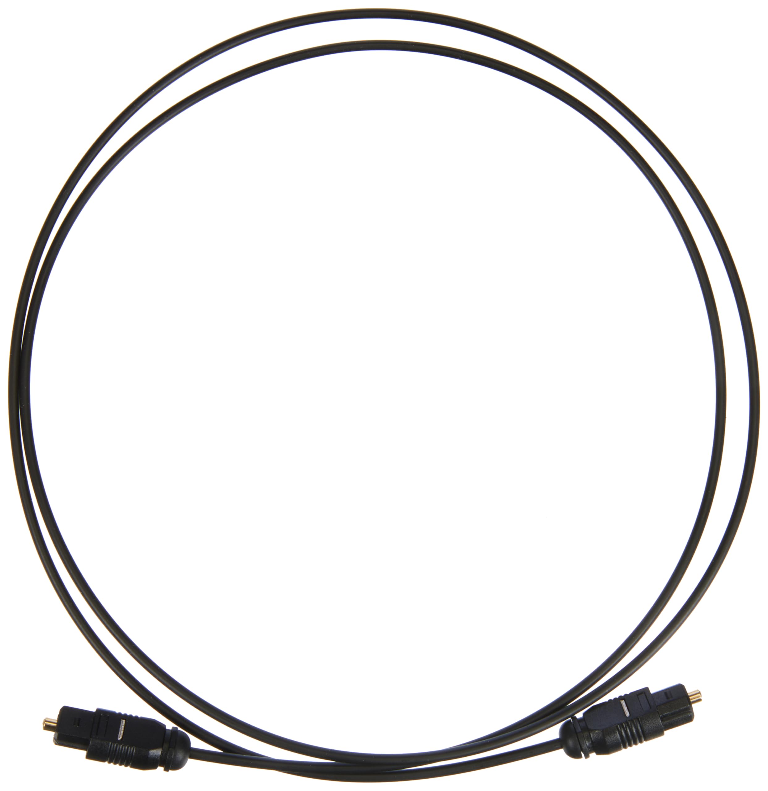 HDSupply TC010-010 Toslink S/PDIF Audio Cable, Optical Fibre Optic Connector/Male, Diameter 2.2 mm, 1.00 m, Black