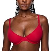 INLYRIC Women's Inbarely Plus Balconette Bra - Lightly Padded Underwire Sexy Tshirt Demi Bras Supportive