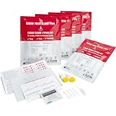 Eldoncard Blood Typing Kit, 5 Test Pack, Know Your Blood Type, Accurate Instant Home Testing, Determine A, O, B, Rhs-D Negative &amp; Positive Groups