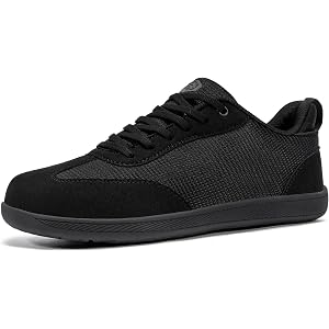 LARNMERN Slip On Steel Toe Shoes Men Work Safety Barefoot Skate Sneakers | Non Slip Lightweight Comfortable Zero Drop Sole Fl