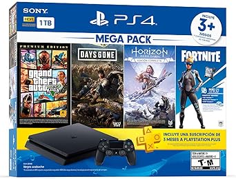 Paquete Playstation 4 Slim 1 Tb Mega Pack Con 3 Juegos Horizon