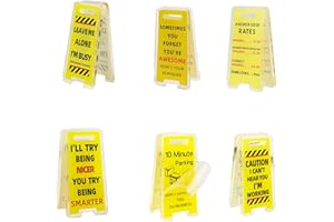6-Pack Funny Sticky Note Holders - Hilarious Office Desk Clips with Sassy Signs, Perfect White Elephant Gifts for Coworkers (