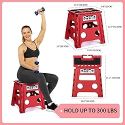 Delxo Folding Step Stool,Non-Slip Stool 13 inch