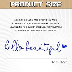 LLII Hello Beautiful Rearview Mirror Decal Car