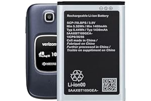 VOLESET SCP-70LBPS Battery,1400mAh Replacement Battery for Kyocera Cadence 4G LTE S2720 Verizon Flip Phone SCP70LBPS