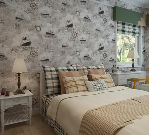 Longless Tapeten Grunen Schlafzimmer Non Woven Tapeten Mediterran Zimmer Tapete 10 0 53m Amazon De Baumarkt