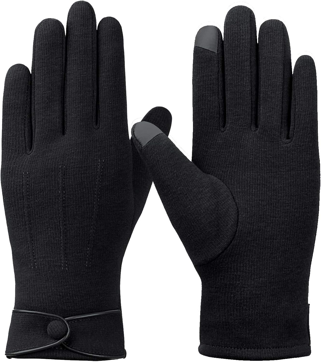 Womens Winter Gloves Touchscreen Warm Gloves Windproof Gloves for Women Girls with Lining Glove, Black at  Women’s Clothing store