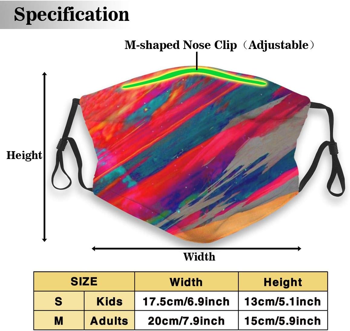 MINIKENS Art Graffiti Red N95 Mouth Mask,Replaceable Filter PM2.5 Mask Personality Print Anti-Pollen Mask Anti-Dust Infective Mask with Replaceable N95 Filter. Free Two Filters