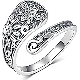 Peireara Thumb Rings for Women 925 Sterling Silver Adjustable Spoon Ring Vintage Thumb Jewelry Gifts for Women