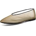 Molozoey Women's Fine Mesh Ballet Flats,Round Toe Ballerina Shoes,Casual Slip On Mary Jane Flats,Comfortable Daily Dress Shoes