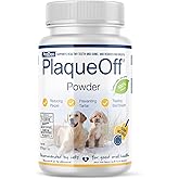 ProDen PlaqueOff Powder for Dogs - Dog Tartar and Plaque Remover - 60g | VOHC Accepted Dental Powder for Pet Oral Care - Supports Fresher Breath and Dental Hygiene - 100% Natural Kelp Formula
