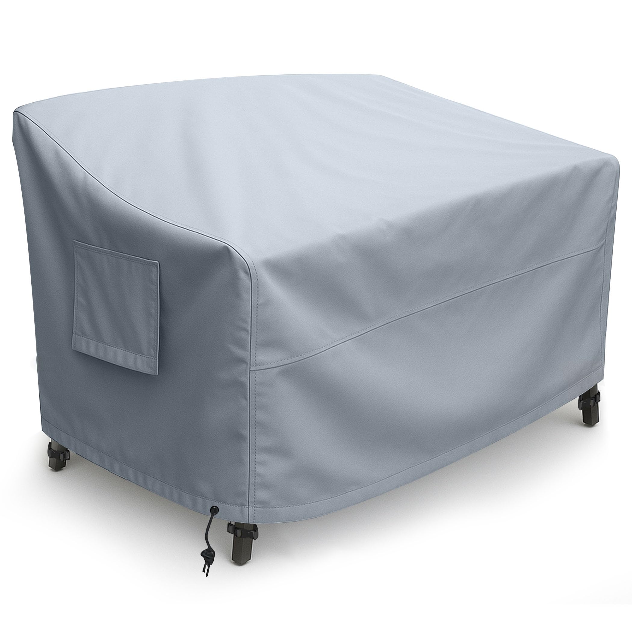 Kingsbridge Garden Bench Cover 2/3 Seater Heavy Duty Fabric, Double Stitching, Waterproof, Anti UV, Breathable, Rip Proof, Grey, LxWxH 135 x 69 x 65/89cm 2 SEAT