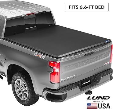 Amazon Com Lund Genesis Tri Fold Soft Folding Truck Bed Tonneau Cover 95053 Fits 1999 2006 2007 Classic Gmc Chevy Sierra Silverado 6 6 Bed 78 Automotive
