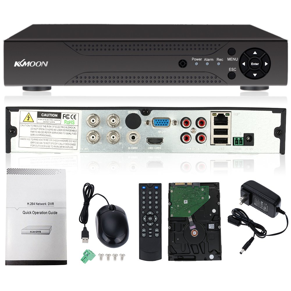 Amazon.com : KKmoon 1080N/720P 4CH AHD DVR HVR NVR HDMI P2P Cloud Network  Onvif Digital Video Recorder & 1TB HDD Plug and Play Android/iOS APP Free  CMS ...