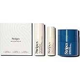 STRIPES Beauty Naomi Watts Glow Up The Toe Up Holiday Gift Set Full Size Night Cream With Gentle Retinoid Travel Size Moisturizing Body Oil Soothing Gel Intimate Area Dryness