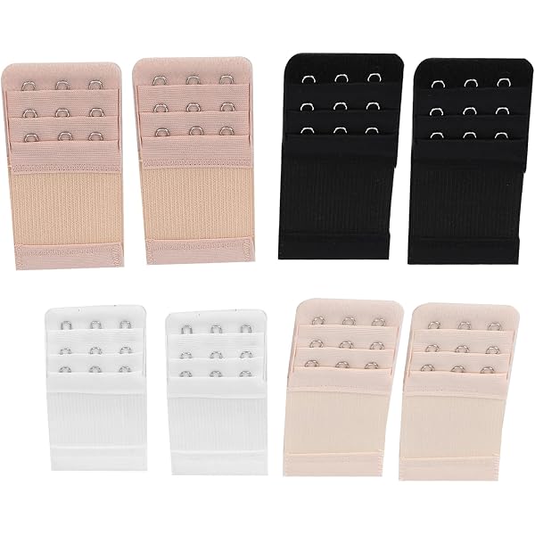 Lot De 3 Rallonges élastiques Pour Soutien-gorge – 2 Crochets, 2 Rangées, Ajustable