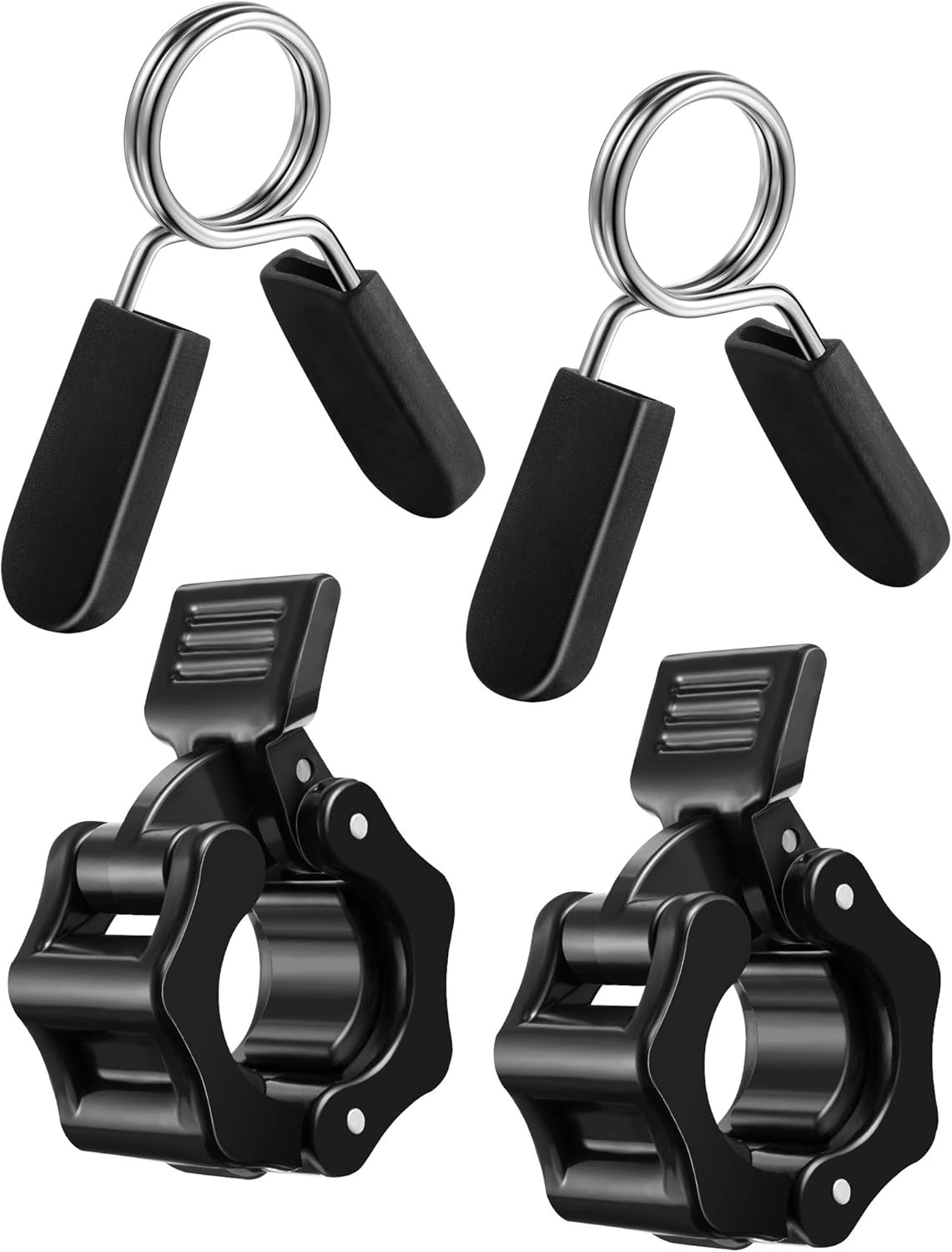 2 Pieces 1 Inch Barbell Spring Clip Collars Exercise Collars Dumbbell