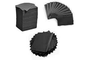 MHY CARE 125 Pcs Black Dental Bibs Disposable 13" x 18", 3 Ply Soft & Waterproof Disposable Nail Mats, Dentists Bibs, DIY Beauty, Pink Tattoo Supplies (125, Black)