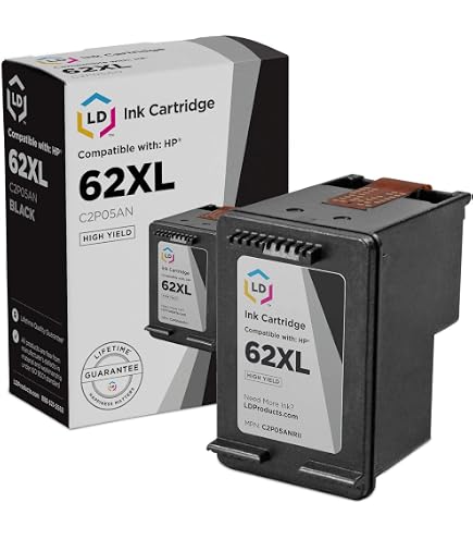 Amazon.com: LD Products Remanufactured Replacement for HP 62 Black