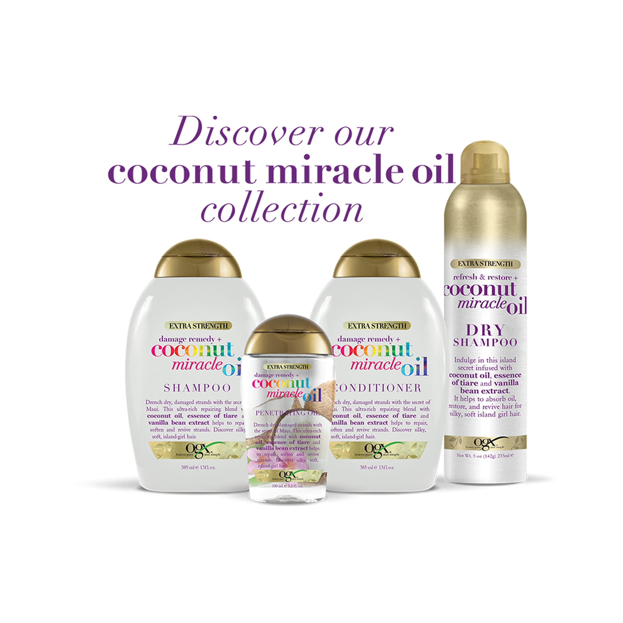 OGX Extra Strength Refresh Restore + Dry Shampoo, Coconut Miracle Oil, 5 Ounce Pricepulse
