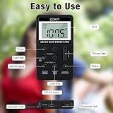 COVVY AM FM Pocket Radio Portable Digital Tuning Mini with Rechargeable Battery view 3