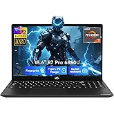 NIMO 15.6" Light-Gaming-Laptop, AMD Ryzen 7 Pro 6850U 8 Cores 32GB LPDDR5 RAM 1TB SSD (Beat i7-1360P Up to 4.7GHz) AMD Radeon 680M GPU IPS FHD Display, 100W Type-C, Backlit Keyboard, Fingerprint