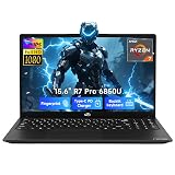 NIMO 15.6" Light-Gaming-Laptop, AMD Ryzen 7 Pro 6850U 8 Cores 32GB LPDDR5 RAM 1TB SSD (Beat i7-1360P Up to 4.7GHz) AMD Radeon 680M GPU IPS FHD Display, 100W Type-C, Backlit Keyboard, Fingerprint