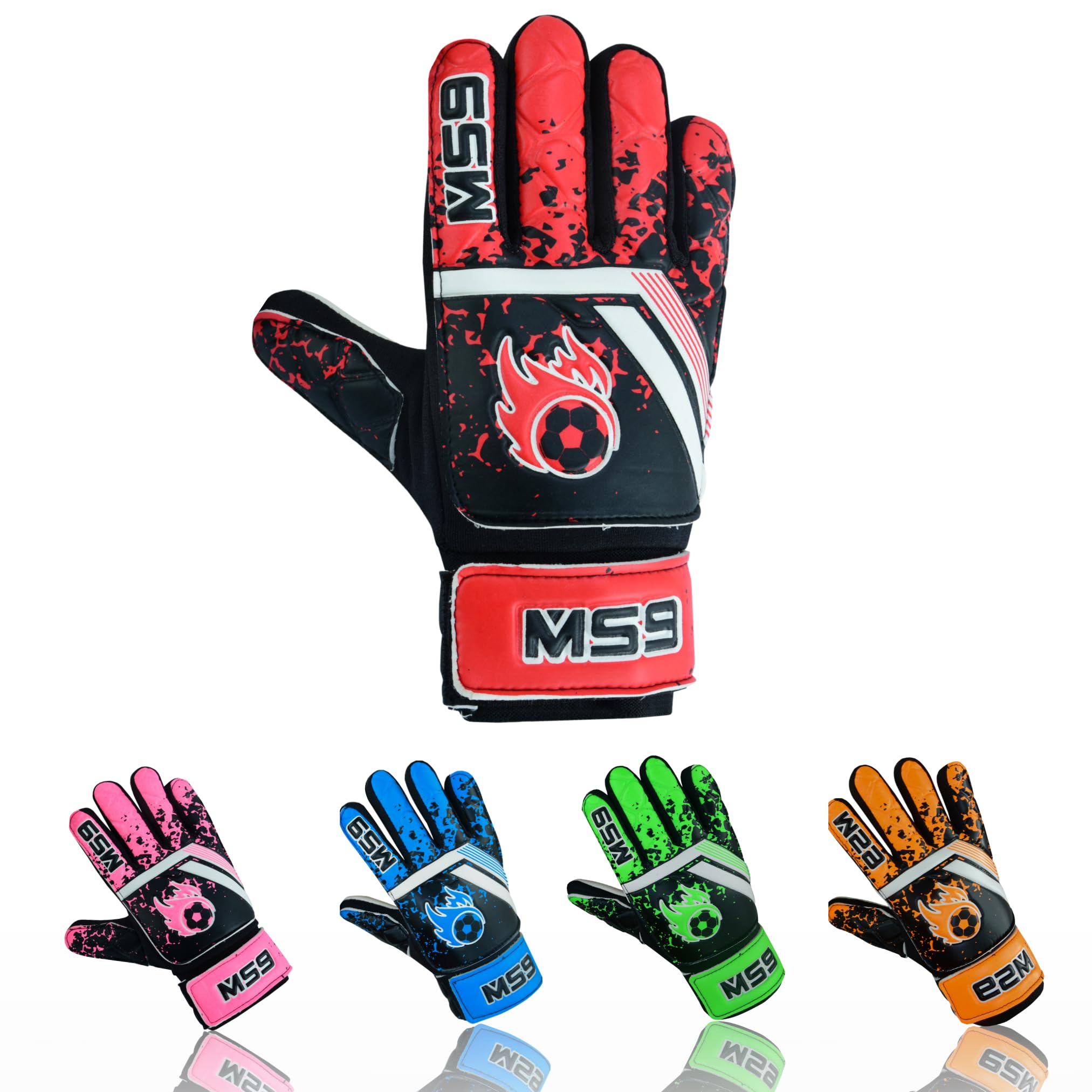 MS9 Kids Boys Children's Junior Football Goalkeeper Sports Soccer Goalie Gloves