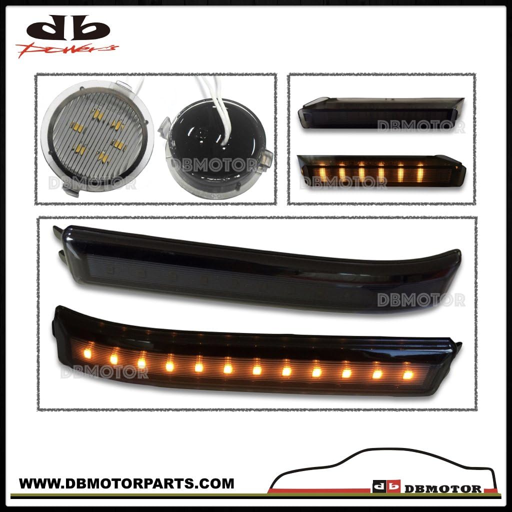 DBMOTOR 2009-2014 F150 LED Mirror Reflector & Indicator + LED Puddle Lamp