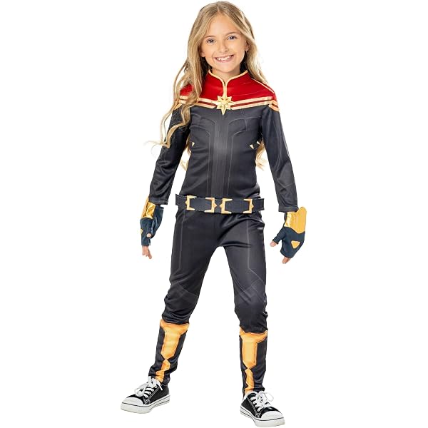 Costume Ufficiale Marvel Rubie's – Vedova Nera Per Bambini, Tuta Con Cintura Luminosa (Taglie 3-12 Anni)