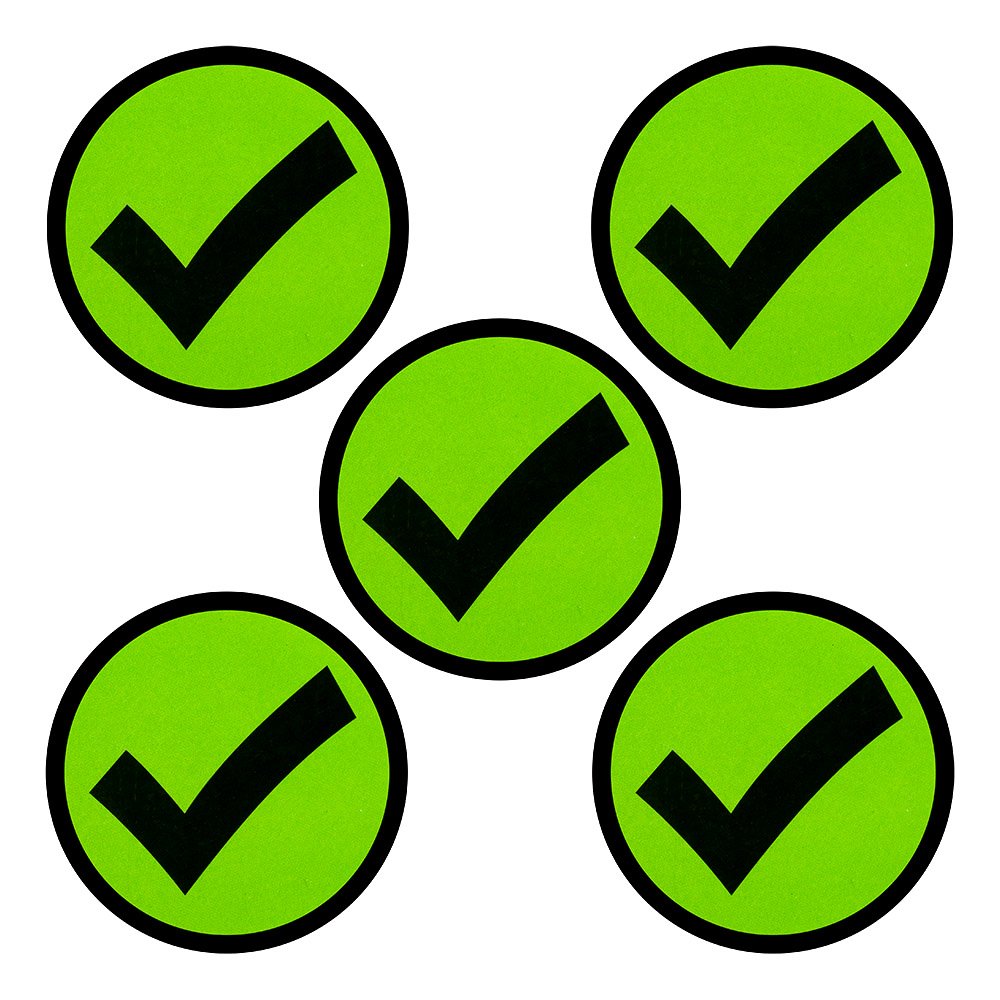 Check Mark Magnets - Fridge Magnets - Office Magnets - Whiteboard Magnets for Magnetic Board, Magnetic Whiteboard, Refrigerator, Fridge at Office, School or at Home (Pack of 5)