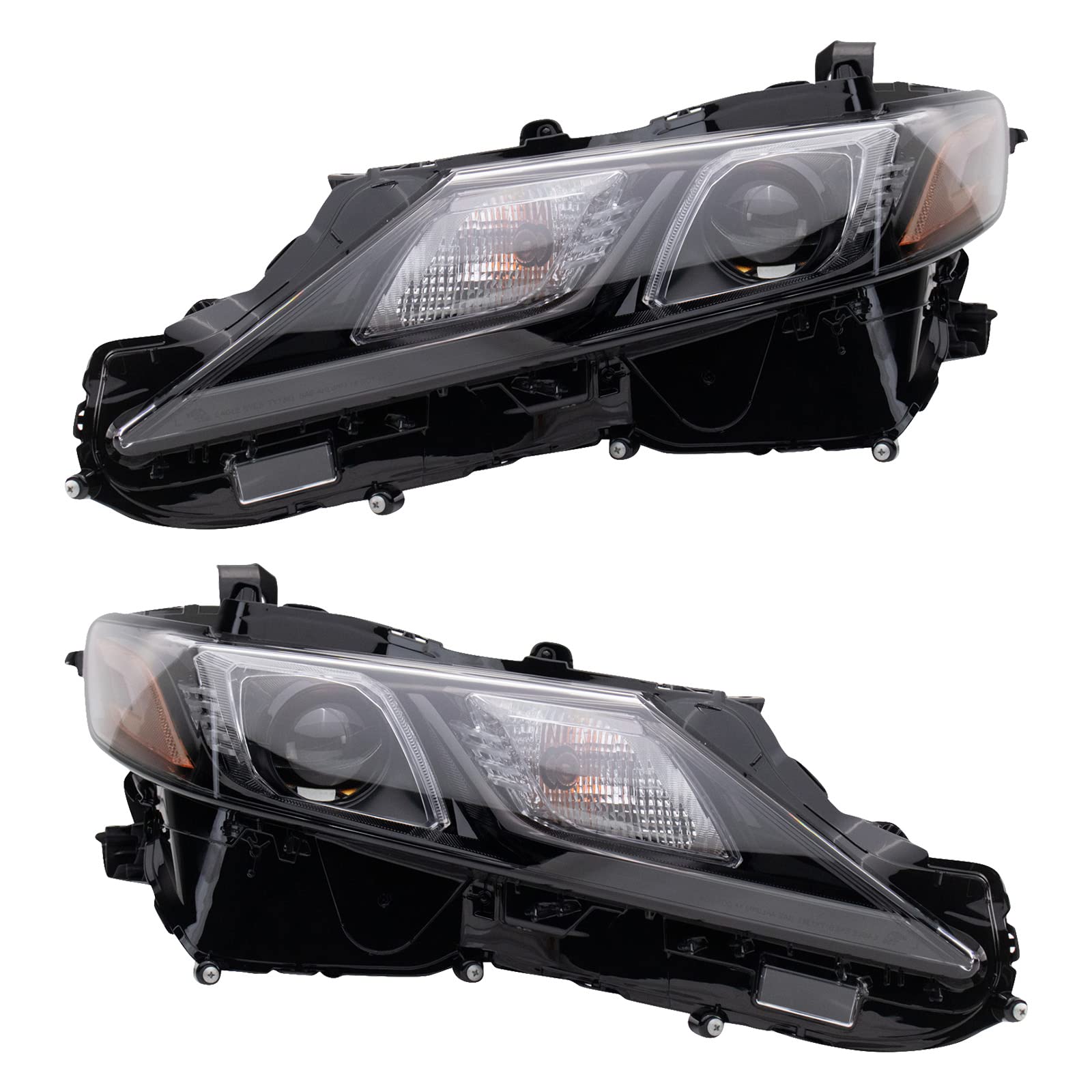 TRQ 2 Piece Headlight Assembly Set Driver