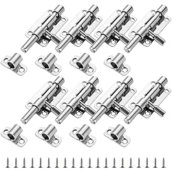 LANIAKEA 8pcs Slide Barrel Bolt Latches 4 Inch 304