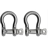 Extreme Max 3006.8324.2 BoatTector Stainless Steel Anchor Shackle - 1/2", 2-Pack