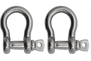 Extreme Max 3006.8321.2 BoatTector Stainless Steel Anchor Shackle - 7/16", 2-Pack - Silver