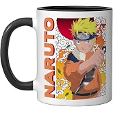 Naruto Main Character On Elemental Background Ceramic Mug, Black/White, 11oz