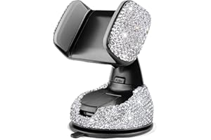 eing Car Phone Mount Bling Crystal Cell Phone Holder with One More Air Vent Base,Universal Phone Car Air Vent Mount Holder Cr