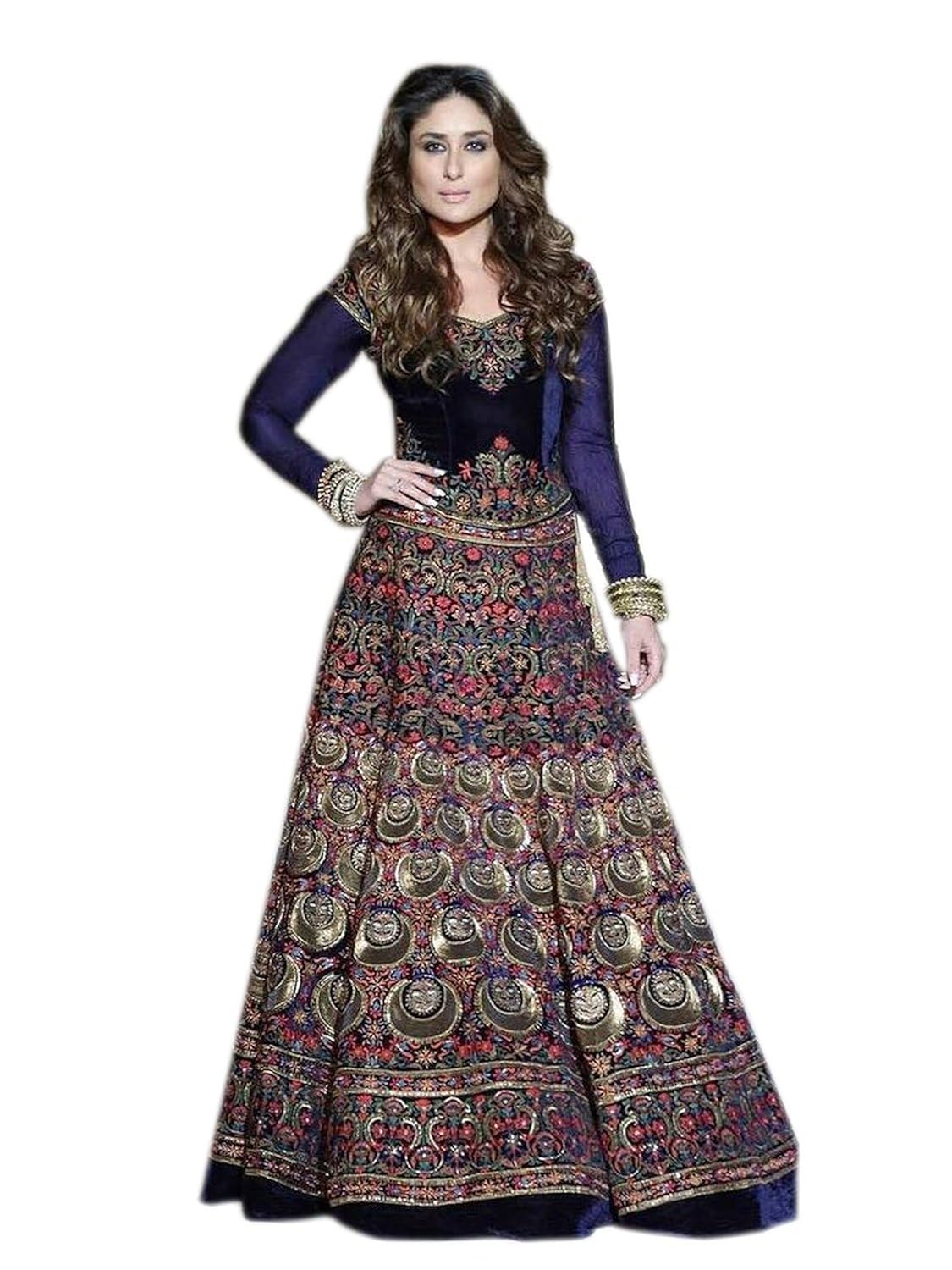 govardhan fashion women's velvet lehenga choli multi color