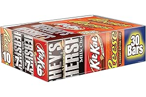 HERSHEY'S, KIT KAT and REESE'S Milk Chocolate Assortment Candy Bars, Individually Wrapped, 45 oz Bulk Value Pack (30 Piece)