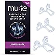 Mute Nasal Dilator Snoring Solution | Starter Pack | Snore Less & Sleep Better | Nasal Strip Alternative | Comfortable Breathing Aids for Better Sleep & Improved Airflow