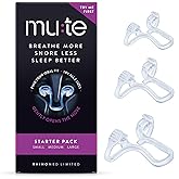 Rhinomed Mute Nasal Dilator Snoring Solution | Starter Pack | Snore Less & Sleep Better | Nasal Strip Alternative | Comfortable Breathing Aids for Better Sleep & Improved Airflow