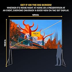 KODAK 150” Dual Projector Screen W/Stand - Fast