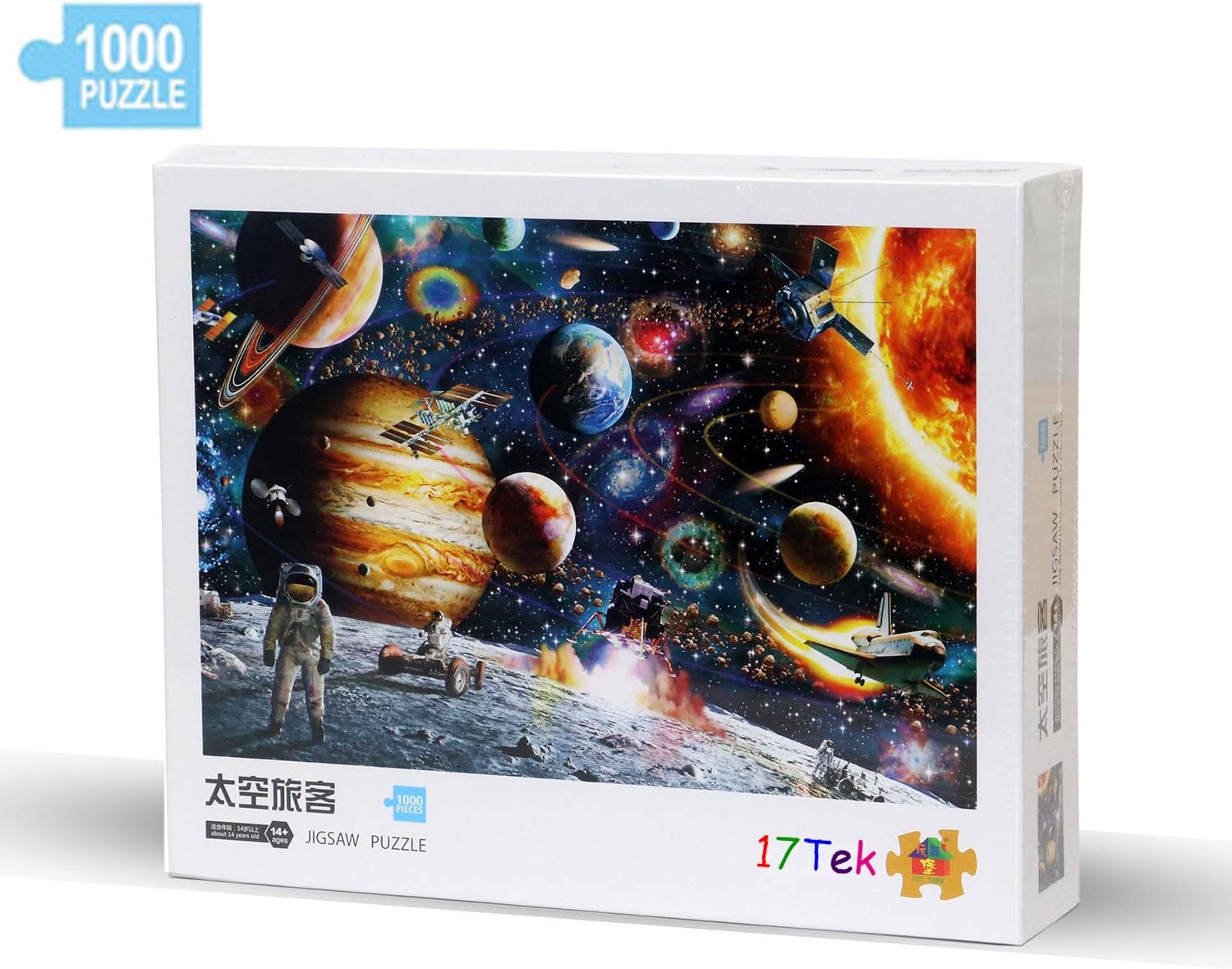 17Tek Adult Puzzles 1000 Pieces Jigsaw Puzzles Brain Games for Adults and Teens 14 Years+ (Space)