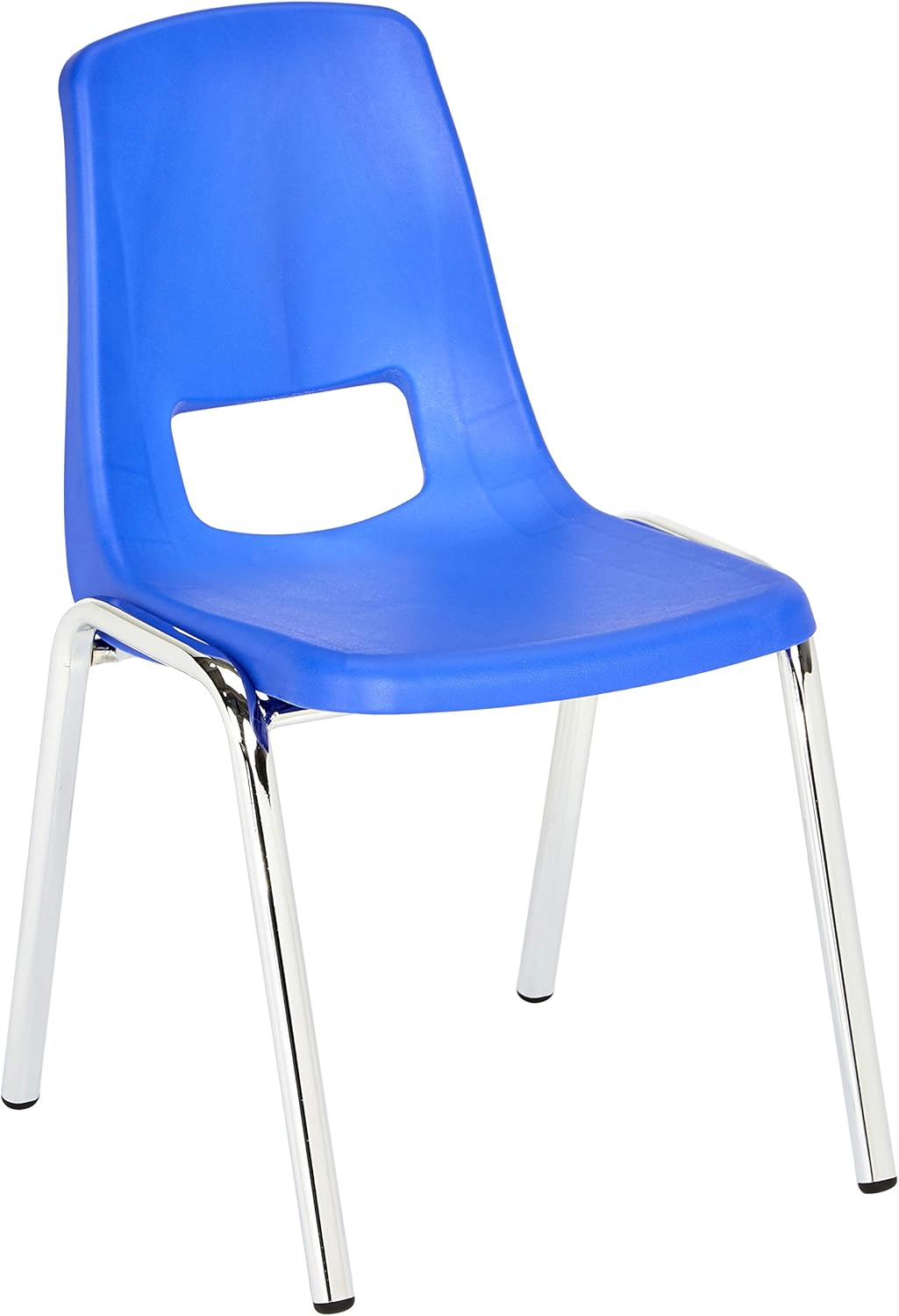  Basics School Classroom Stack Chair, 14-Inch Seat Height - 6-Pack, Chrome Legs, Blue: Industrial & Scientific