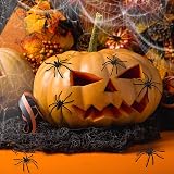 obqo 100 Pieces Halloween Spooky Black Plastic Spiders for Decorations view 5