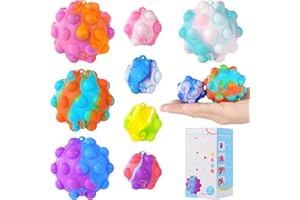OGABEL Inflatable Pop Ball Its Fidget Toys Bulk Stocking Stuffers for Kids 3D Stress Balls Birthday Party Favors for Kids Goodie Bag Stuffers Fidgets for Classroom Prizes It Poppers Squeeze Sensory Toys 8PCS